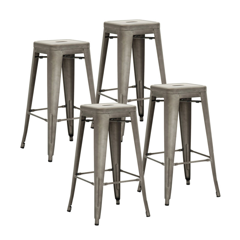 Ivy Bronx Felan Stackable AllWeather RustResistant Metal 30" Patio